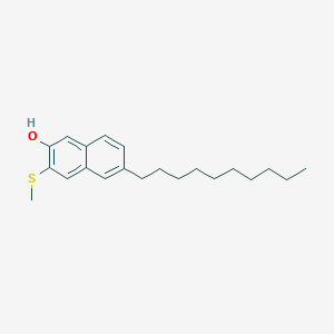 6-decyl-3-methylthio-2-hydroxynaphthalene structure, CAS 1310197-84-2