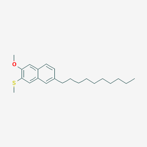 6-n-decyl-3-methylthio-2-methoxynaphthalene structure, CAS 1310197-76-2