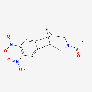 Ethanone, 1-(1,2,4,5-tetrahydro-7,8-dinitro-1,5-methano-3H-3-benzazepin-3-yl)- structure, CAS 1213782-02-5