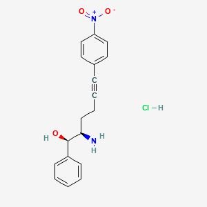 (1R,2R)-2-amino-6-(4-nitrophenyl)-1-phenylhex-5-yn-1-olhydrochloride structure, CAS 1628836-08-7