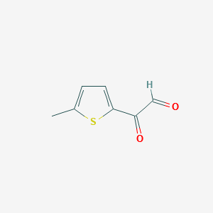 2-Thiopheneacetaldehyde, 5-methyl-α-oxo- structure, CAS 1430823-64-5