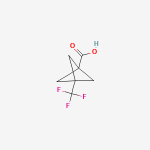 3-(Trifluoromethyl)bicyclo[1.1.1]pentane-1-carboxylicacid structure, CAS 224584-18-3