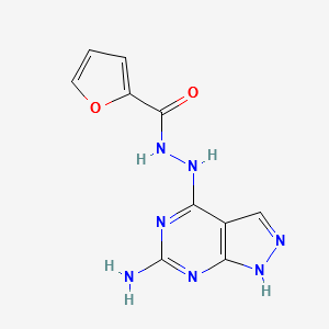 N'-(6-amino-1H-pyrazolo[3,4-d]pyrimidin-4-yl)furan-2-carbohydrazide structure, CAS 2A-1191928