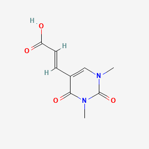 (2E)-3-(1,2,3,4-tetrahydro- 2,4-dioxopyrimidin-5-yl)acrylic acid structure, CAS 90402-62-3