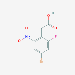 (4-bromo-2-fluro-6-nitriphenyl) acetic acid structure, CAS 1227270-93-0