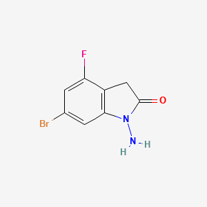 1-amino-6-bromo-4-fluoroindolin-2-one structure, CAS 2A-1191986