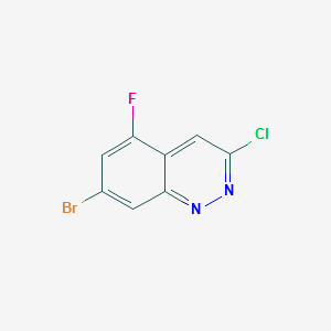 7-bromo-3-chloro-5-fluorocinnoline structure, CAS 2A-1191987