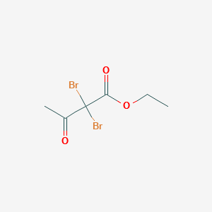 Ethyl-2,2-dibromo-3-oxobutanoate structure, CAS 89415-67-8