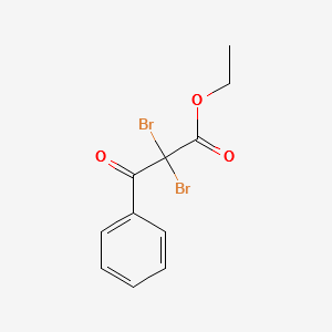 Ethyl-2,2-dibromo-3-oxo-3-phenylpropanoate structure, CAS 91484-44-5