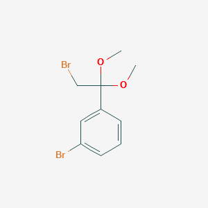 1-bromo-3-(2-bromo-1,1-dimethoxyethyl)benzene structure, CAS 2A-1192009