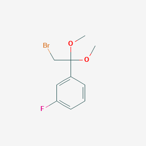 1-(2-bromo-1,1-dimethoxyethyl)-3-fluorobenzene structure, CAS 2A-1192010