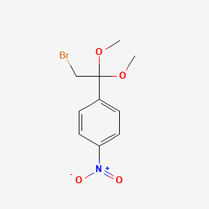 1-(2-bromo-1,1-dimethoxyethyl)-4-nitrobenzene structure, CAS 2A-1192012
