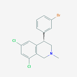 Isoquinoline, 4-(3-bromophenyl)-6,8-dichloro-1,2,3,4-tetrahydro-2-methyl-, (4S)- structure, CAS 1870821-29-6