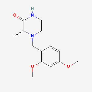 (R)-4-(2,4-diMethoxybenzyl)-3-Methylpiperazin-2-one structure, CAS 1383146-20-0