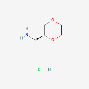 (2R)-1,4-Dioxane-2-MethanaMine hydrochloride structure, CAS 1523541-84-5