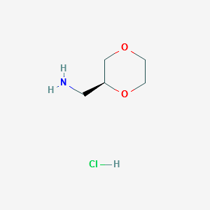 (2S)-1,4-Dioxane-2-MethanaMine hydrochloride structure, CAS 1523541-96-9