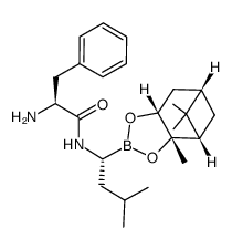 (IS,2S,3R,5S)-Pinanediol-L-phenylalanine-L-leucine boronate, HCl salt structure, CAS 789472-91-9