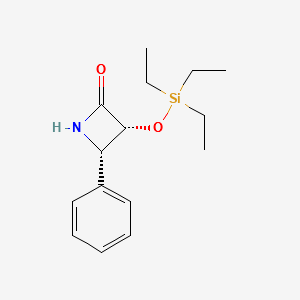 2-Azetidinone,4-phenyl-3-[(triethylsilyl)oxy]-, (3R,4S)- structure, CAS 149140-54-5