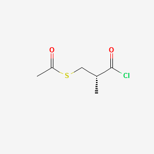 (R)-3-(ACETYLTHIO)-2-METHYLPROPIONYL CHLORIDE structure, CAS 74345-73-6