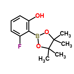 2-Fluoro-6-hydroxybenzeneboronic acid pinacol ester structure, CAS 1534369-41-9