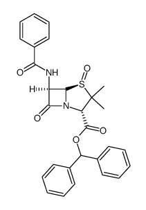 6-BenzaMido-3,3-diMethyl-7-oxo-4-thia-1-azabicyclo[3.2.0]heptane-2-carboxylic Acid Benzhydryl Ester 4-Oxide structure, CAS 77943-74-9