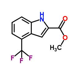 Methyl 4-(trifluoromethyl)-1H-indole-2-carboxylate structure, CAS 1098340-27-2