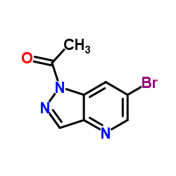 Ethanone, 1-(6-broMo-1H-pyrazolo[4,3-b]pyridin-1-yl)- structure, CAS 1383735-65-6