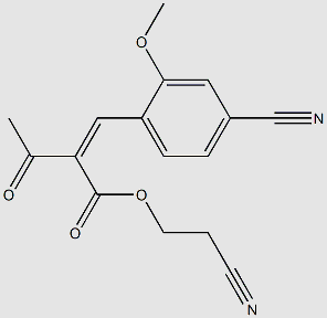 (Z)-2-cyanoethyl 2-(4-cyano-2-methoxybenzylidene)-3-oxobutanoate structure, CAS 1050477-39-8