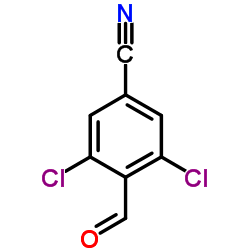 4-Cyano-2,6-dichlorobenzaldehyde structure, CAS 157870-18-3