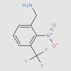 2-Nitro-3-(trifluoromethyl) benzylamine structure, CAS 1227582-24-2