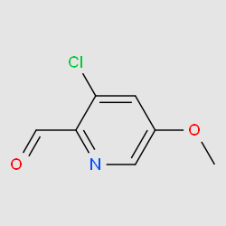 3-Chloro-5-methoxypicolinaldehyde structure, CAS 1211590-06-5