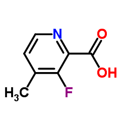 3-Fluoro-4-methyl-2-pyridinecarboxylic acid structure, CAS 1211587-40-4