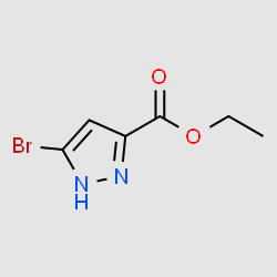 Ethyl 3-bromo-1H-pyrazole-5-carboxylate structure, CAS 1886994-07-5