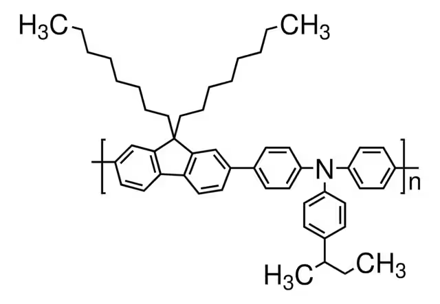 Poly(9,9-dioctylfluorene-co-N-(4-butylphenyl)diphenylamine) structure, CAS 220797-16-0