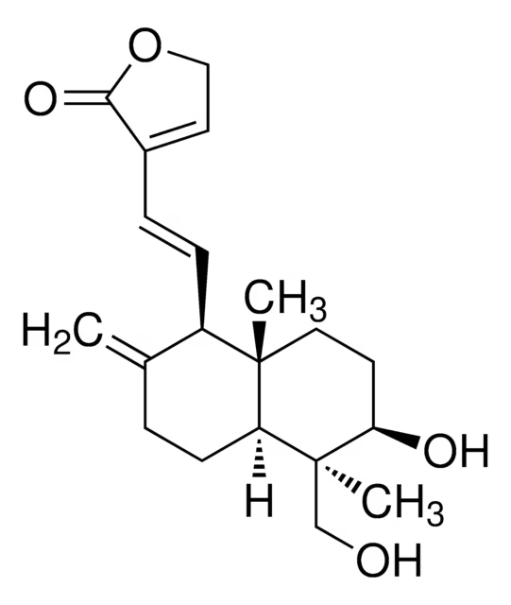 14-deoxy-11,12-didehydroandrographolide 3,19-disuccinate structure, CAS 76958-99-1