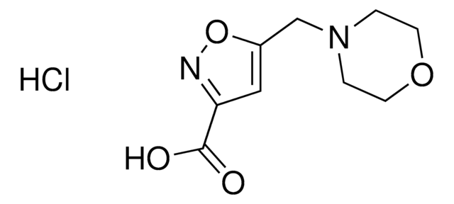 5-(morpholinomethyl)isoxazole-3-carboxylic acid hydrochloride structure, CAS 944450-97-9