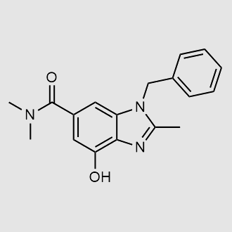 1H-Benzimidazole-6-carboxamide, 4-hydroxy-N,N,2-trimethyl-1-(phenylmethyl)- structure, CAS 1640981-20-9