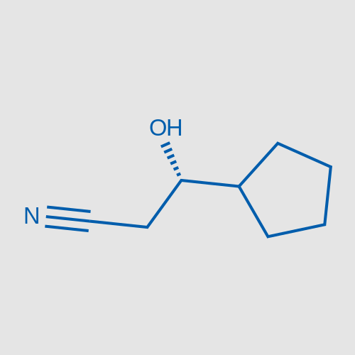 Cyclopentanepropanenitrile, β-hydroxy-, (βS)- structure, CAS 1699727-68-8