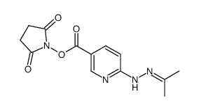 2,5-dioxopyrrolidin-1-yl 6-(2-(propan-2-ylidene)hydrazinyl)nicotinate (S-SANH) structure, CAS 362522-50-7