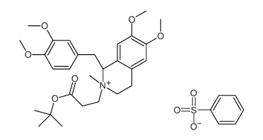 (1R,2R)-1-[(3,4-Dimethoxyphenyl)methyl]-2-[3-(tert-butoxy)-3-oxopropyl]-1,2,3,4-tetrahydro-6,7-dimethoxy-2-methylisoquinolinium benzenesulfonate structure, CAS 1075727-00-2