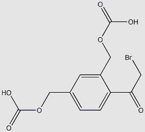 4-(bromoacetyl)-1,3-phenylene dimethyl biscarbonate structure, CAS 1428451-07-3