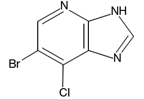 6-Bromo-7-chloro-3H-imidazo[4,5-b]pyridine structure, CAS 83472-62-2
