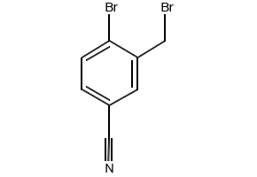 4-BroMo-3-(broMoMethyl)benzonitrile structure, CAS 190197-86-5