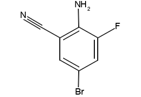 2-AMINO-5-BROMO-3-FLUORO-BENZONITRILE structure, CAS 1209498-46-3