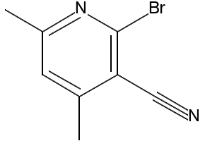 2-Bromo-4,6-dimethyl-nicotinonitrile structure, CAS 610279-99-7
