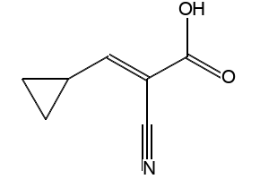 (E)-2-cyano-3-cyclopropylacrylic acid structure, CAS 98895-60-4