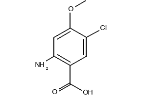 2-Amino-5-chloro-4-methoxy-benzoic acid structure, CAS 79025-82-4