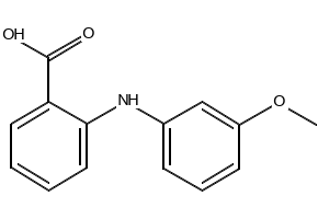 2-((3-methoxyphenyl)amino)benzoic acid structure, CAS 27693-73-8