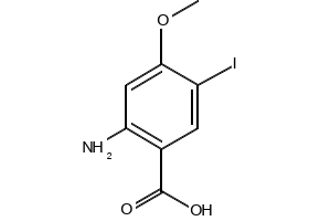 2-amino-5-iodo-4-methoxybenzoic acid structure, CAS 1335203-40-1