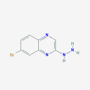 7-bromo-2-hydrazinylQuinoxaline structure, CAS 145369-92-2